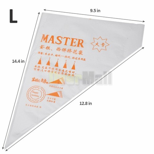 100/200pcs Large Disposable Pastry Bag Icing Piping Cake Cupcake Decorating Bags - Picture 22 of 32
