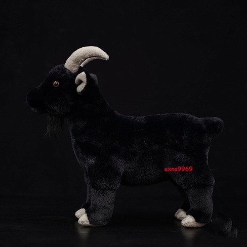 11,8 Zoll/30 cm Ranch Tier Serie Simulation schwarze Ziege Plüschtier Puppe Geschenk - Bild 3 von 5