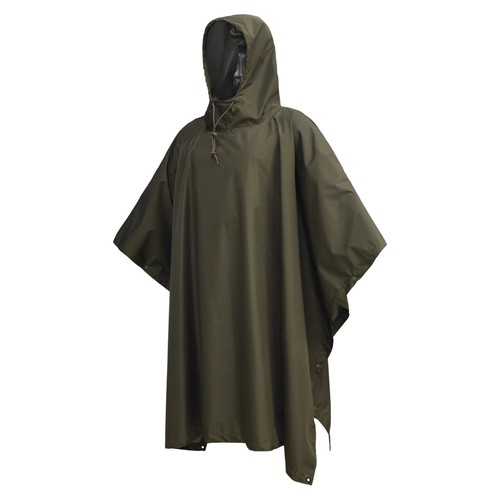 Tactical Camo Poncho Groundsheet Mat Canopy Shelter Bionic Hooded Raincoat - Picture 38 of 44