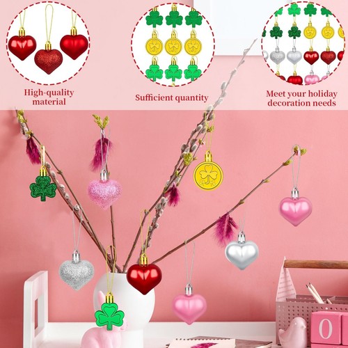 24 Pcs Valentines Day Decor Tree Decorations Set Valentine's Day St Patricks ... - Picture 3 of 7