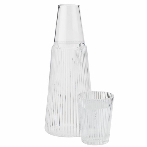 Stelton carafe Pilastro with glass, Water carafe, Glass, Transparent, 1 L, X-507 - Picture 2 of 6