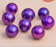 One 11mm natural south sea genuine purple lavender round loose pearl undrilled