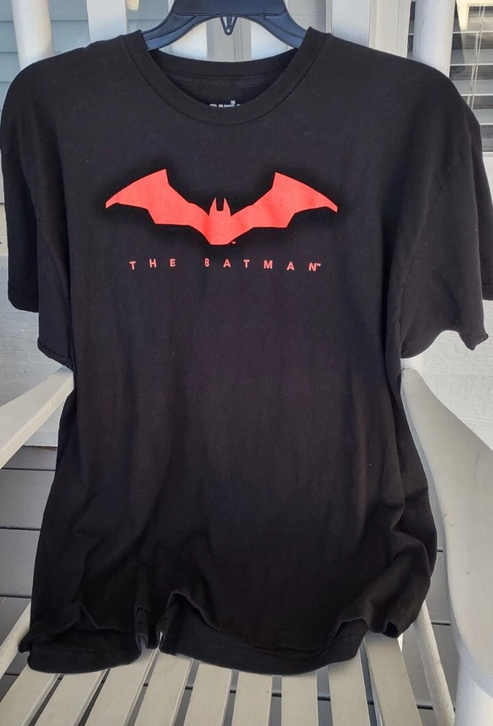 The Batman T-Shirt Men\'s Black DC Comics Red Bat Logo SOFT cotton 2xl | eBay