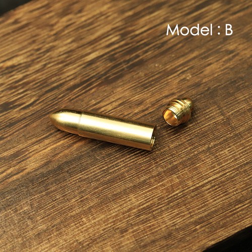 Artistic Copper/Brass Bullet Pendant Key Chain Wallet Bag Accessories DIY - Picture 2 of 11