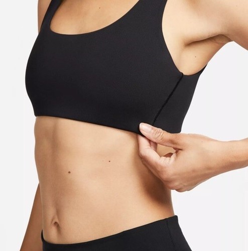 Nike Women's Alate Light Support Lightly Lined Sport Sports Bra Black Small New - Picture 3 of 11