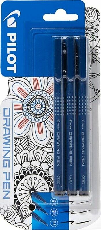 Pilot DR Drawing Pen 03 0.4 Mm Tip Black Box Of 12