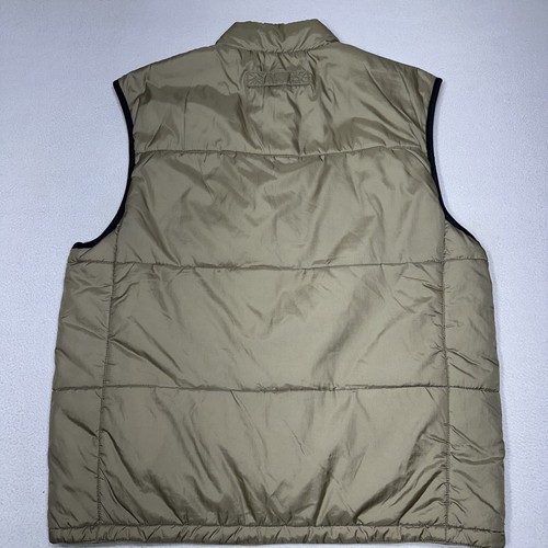 Eddie Bauer Ebtek Herren gefütterte Weste durchgehender Reißverschluss beige Herrengröße Large Tall Vintage - Bild 15 von 16