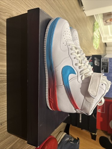 Size 11.5 - Nike Air Force 1 '07 LV8 High Blue Ember Glow - Picture 3 of 9