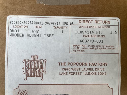 The Popcorn Factory Wood Advent Tree With Train - Picture 5 of 5