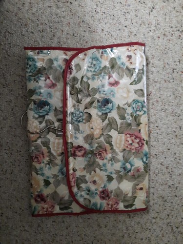 Travel Cosmetic Folding Pouch Zippered Hanging Vintage Bag Case 27" Floral  - Picture 9 of 9