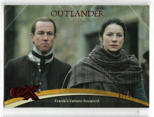 Outlander CZX - Base 39 tarjeta paralela lámina decorativa roja #47/50 casi nuevo Cryptozoic 2019