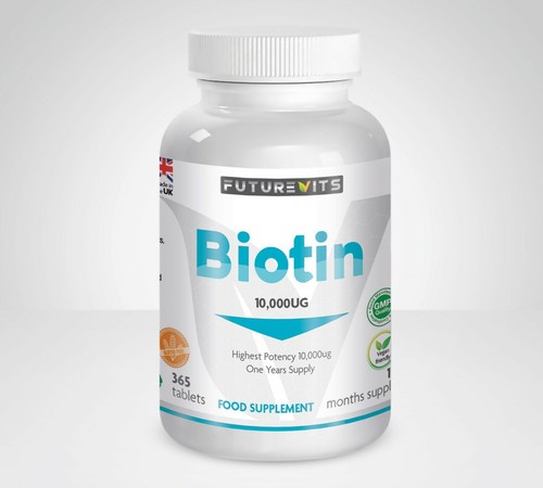 Biotin 10.000mcg Tabletten Max Haarwachstum Haut & Nägel Vitamine B7 Max Stärke - Bild 4 von 5