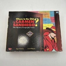 Vintage 1993 Where In The World USA is Carmen Sandiego Board Game in Box 