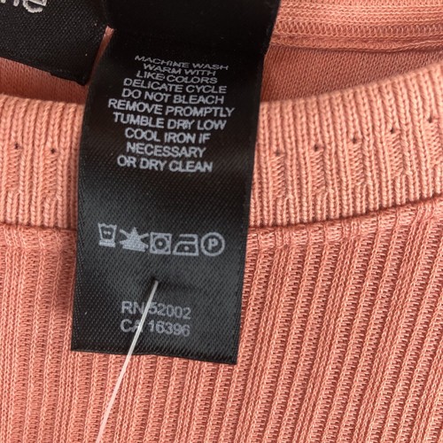 Claiborne Womens Tunic Top Sz XXL Pink Ribbed Minimalist Round Neck Short Sleeve - Picture 4 of 7