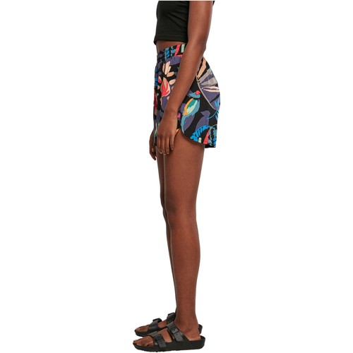 Urban Classics Ladies AOP Viscose Resort Shorts Short Pants Light Airy Women - Picture 48 of 82