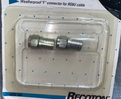 2er-Pack Mini Schüssel Satellit wetterfest ""F"" Stecker für RG6U Kabel DSV 203 - Bild 4 von 7