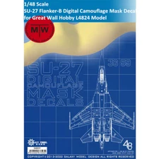 Galaxy D48031 1/48 SU-27 Flanker-B Camouflage Mask Decals for Great Wall L4824 