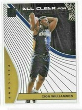 Zion Williamson 2019-20 Panini Clearly Donruss All Clear for Takeoff Rookie RC  
