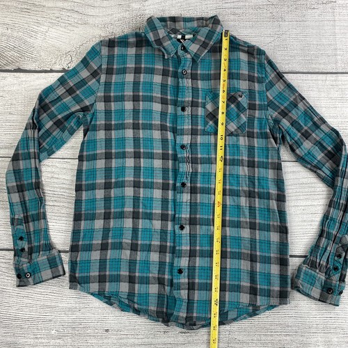 Shawn White Plaid Button Down Shirt Boys Size XL Long Sleeve Collared Shirt Y2K - Picture 6 of 7