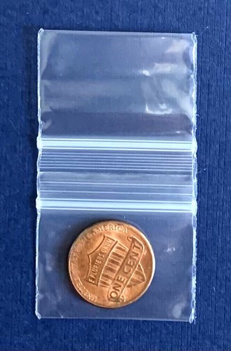 100 Count Clear 1.5" x 1.0" baggies S-1510 mini bags - Picture 2 of 2