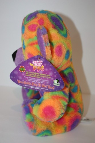 2014 Teddy Bear 10 in. Multi Color Rainbow Plush Sugar Loaf Kellytoy W/Tag - Picture 5 of 10