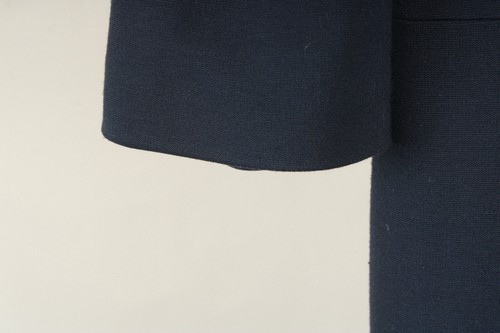Classiques Entier Women’s Dress 12 Navy Blue Sheath 3/4 Sleeve Stretch Lined - Picture 3 of 7