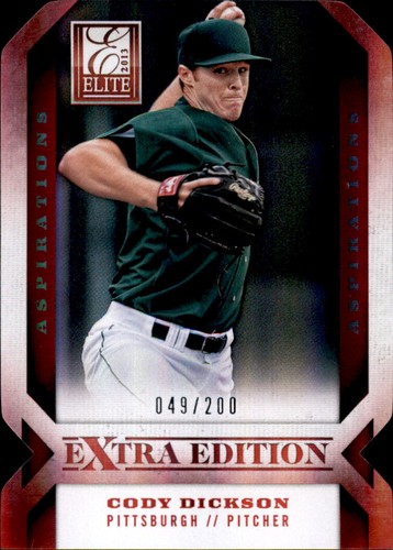 2013 Elite Extra Edition Aspirations Cody Dickson #d /200 Red Rookie RC Pirates - Picture 1 of 2
