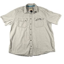 5.11 Tactical Mens L Light Brown Short Sleeve Snap Button Up Casual Work Shirt
