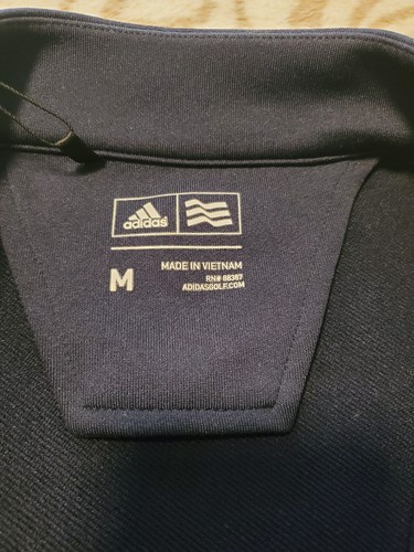 NWT $70 Adidas Golf Navy Blue Full Zip Tricot Track Jacket Mens Medium - Picture 4 of 14