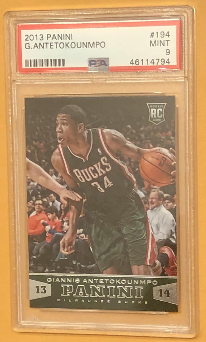 Giannis Antetokounmpo 2013 Panini Rookie Card RC #194 PSA 9