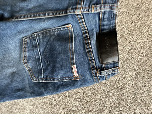Hudson Girls Jeans Size 12 Blue Jeans Medium Wash Denim Rhinestone Skinny - Picture 3 of 6