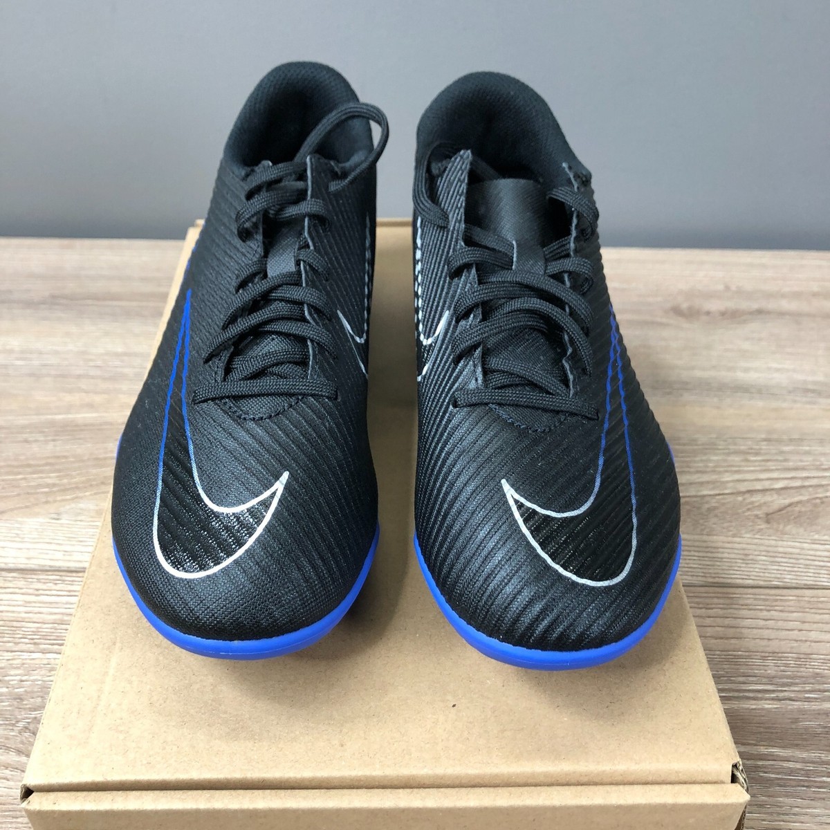 Nike Mercurial Vapor 15 Club FG/MG Soccer Cleats Black Blue