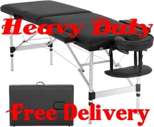 Heavy duty Portable Massage Table  Bed  Tattoo Height Adjustable  Aluminum 500lb