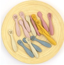 3PCS Silicone Spoon Fork For Baby