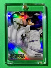 Aaron Judge TOPPS CHROME REFRACTOR 2018 SUPERSTAR SENSATIONS 2ND YR INSERT Mint!