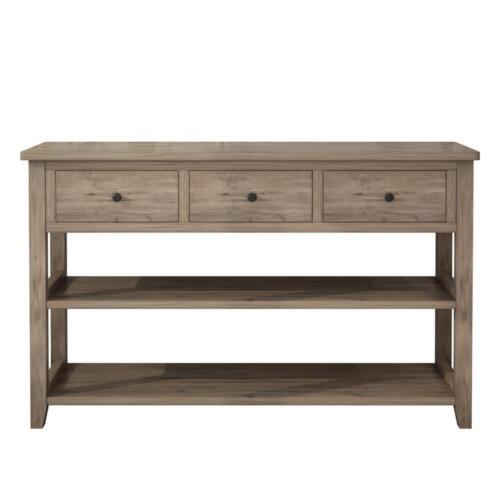 Console Table with 3 Storage Drawers and 3 Bottom Shelf for Living Room Hallway - Picture 7 of 17