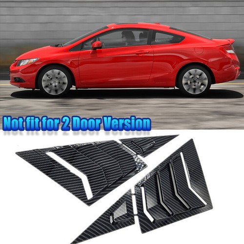 Cubierta de persiana delantera de fibra de carbono para ventana se adapta al Honda Civic G9 9th 2011-2015 - Imagen 2 de 9