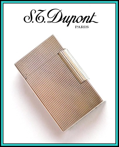 S.T. DUPONT Line 2 GRANDE accendino/bricchetto placcato argento - APPENA REVISIONATO - Foto 3 di 18
