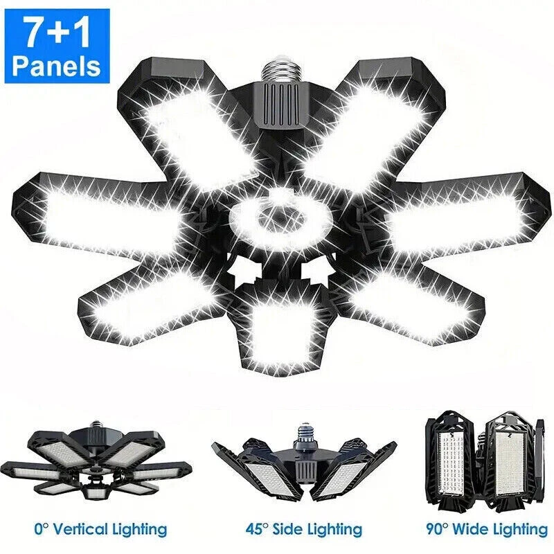 200W LED Garagenlicht Verformbar Garagenlampe Werkstatt Deckenleuchte E27 Licht - Bild 2 von 4