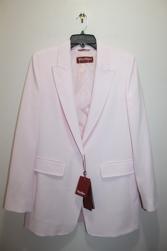 MAX MARA STUDIO WOMENS BLAZER JACKET & DRESS PANTS COMBO PINK SIZE 8 US / 10 UK - Picture 3 of 15