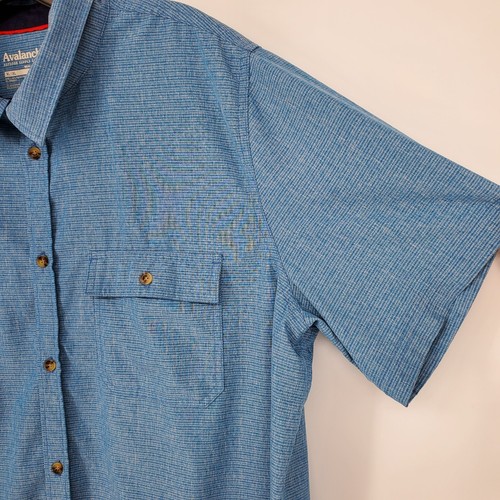 Avalanche Outdoor Supply Company Shirt Mens XL Blue Short Sleeve - Picture 6 of 13