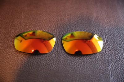 PolarLens POLARIZED Fire Red Iridium Replacement Lens for-Oakley Split Jacket