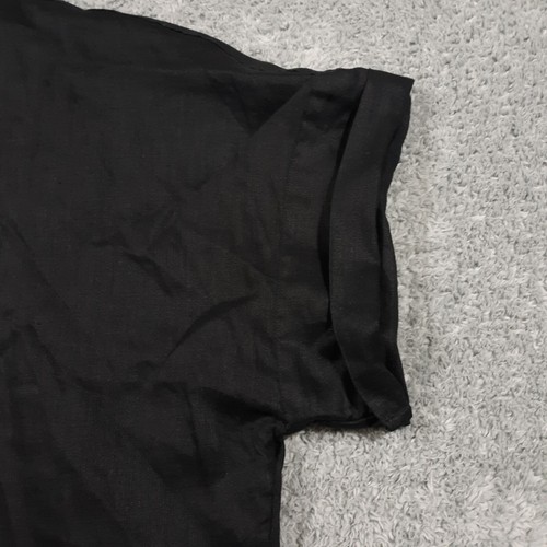 Lauren Ralph Lauren Linen Shirt Womens XL Button Up Summer Casual Black Label - Picture 6 of 13