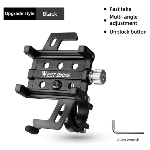 Support téléphone portable WEST BIKING en aluminium support à dégagement rapide support téléphone vélo - Photo 24 sur 33