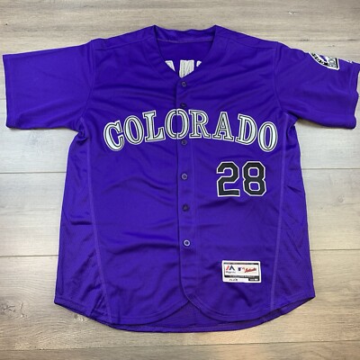 コロラド・ロッキーズ ユニフォーム Arenado 28 Majestic Nolan Arenado #28 Colorado Rockies Purple MLB