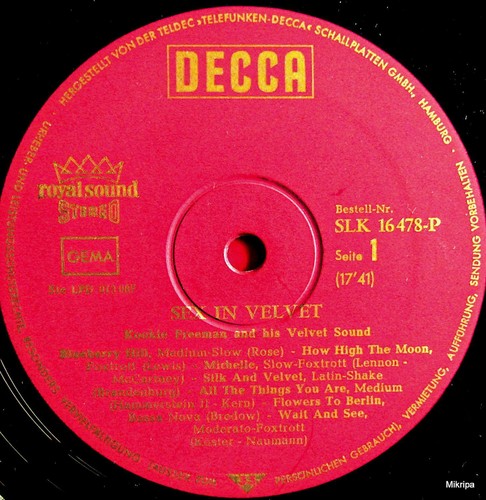 LP Kookie Freeman – Sex In Velvet,weinrotes Decca SLK 16478-P - Picture 4 of 5
