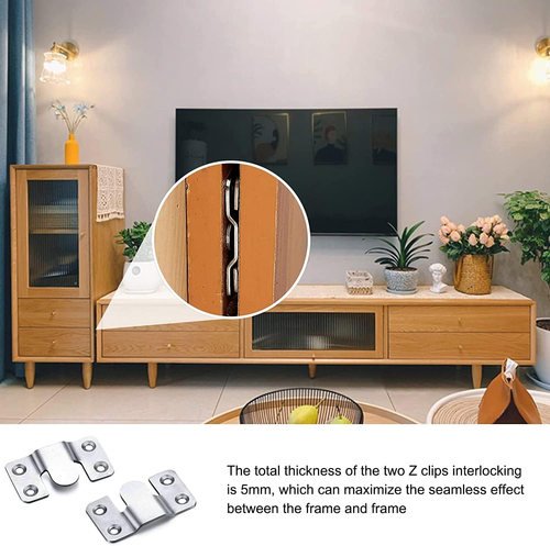 Flush Mount Bracket, Headboard Wall Mounting Brackets-56 X 30Mm Interlocking Han - Picture 6 of 12