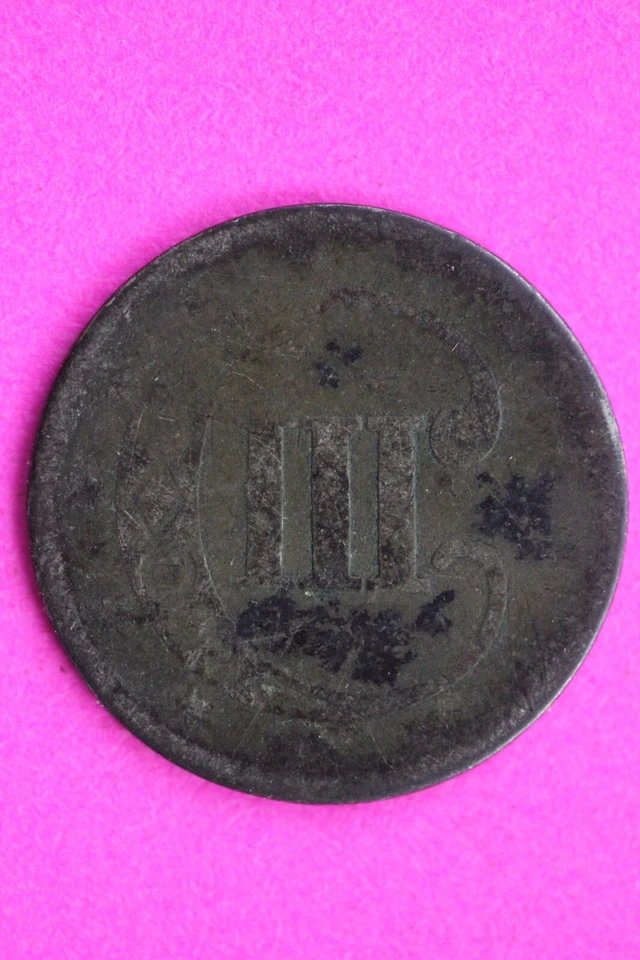 1851 P Trime 3 Three Cent Silver Dime Low Grade Hole Filler Exact Coin Shown 21 - Image 2 of 3