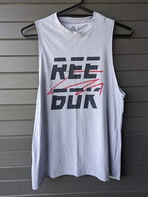 Reebok mens muscle tee fitness shirt size S Grey Cotton   - image 1 of 4