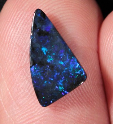 Natural Australian Boulder Opal freeform cabochon.....41x13x6mm....32CTS....B#2553